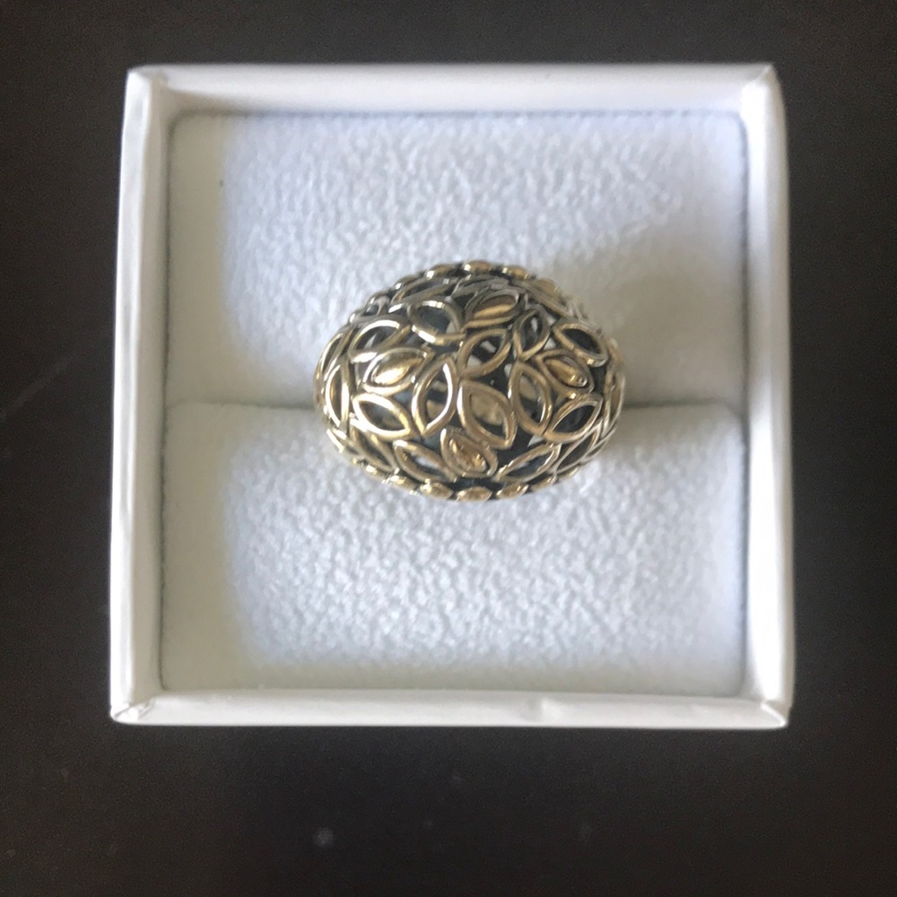 Angela by John Hardy sterling 14k dome ring 7